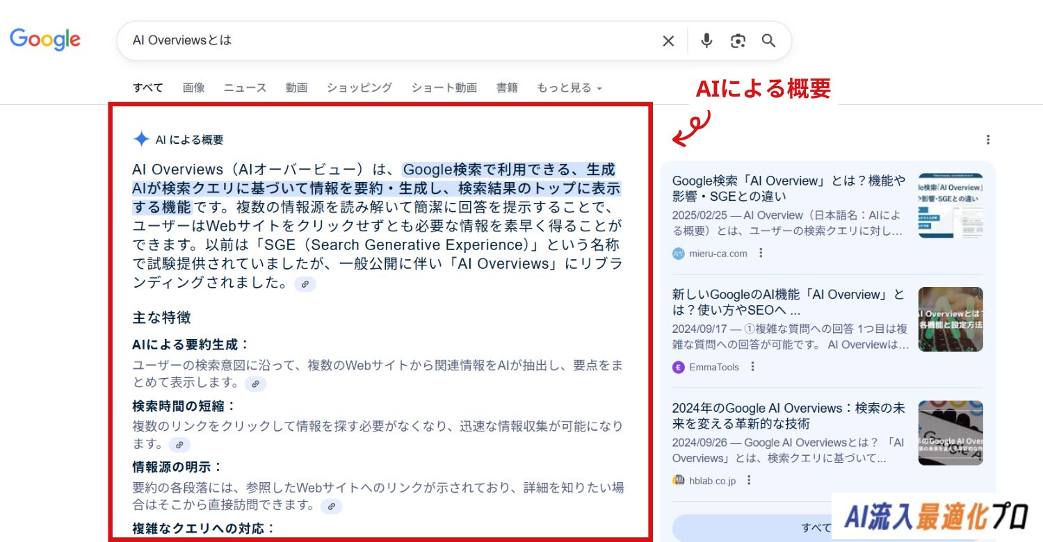 AIによる概要（AI Overviews）
