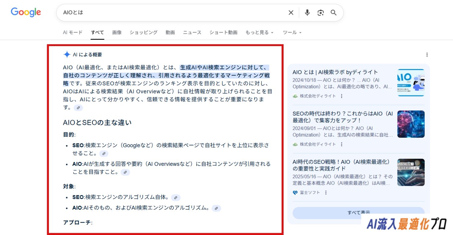 AI Overviews（AIによる概要）
